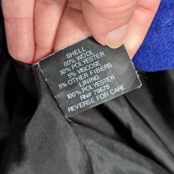 Michael Kors Royal Blue Wool Peacoat Double Breasted Jacket Outerwear Outdoor - Picture 5 of 5